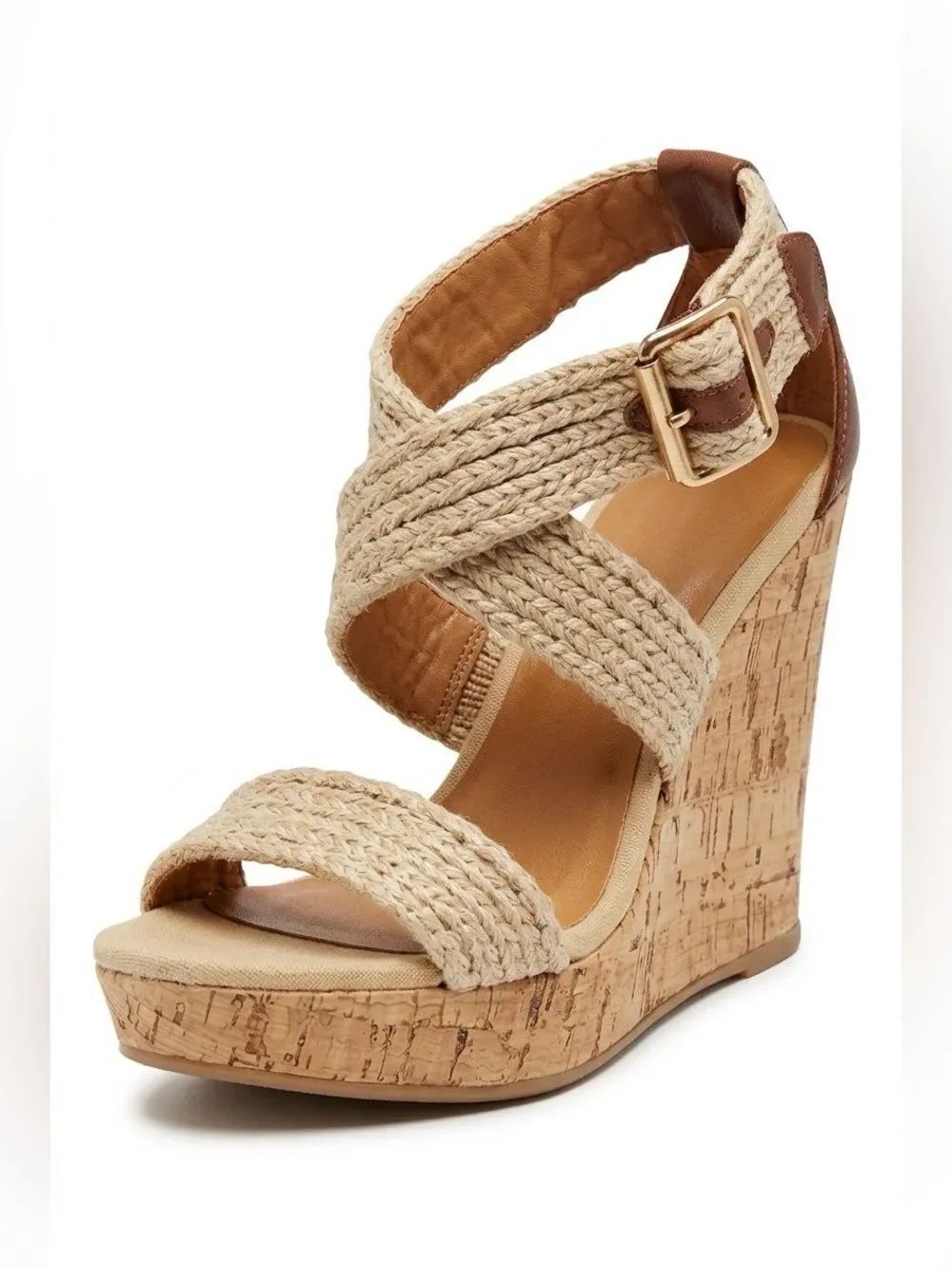 CHARLOTTE RUSSE PLATFORM WEDGE SANDALS SIZE 7